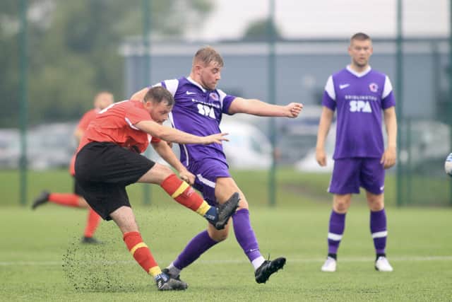 Bridlington Spa in action during their Right Car East Riding County League 3-2 win at home to Newlands Park. Photos by TCF photography