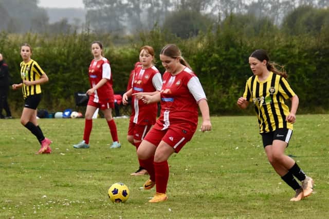 Scarborough Ladies Under-13s  in action at home to Strensall. PHOTOS BY SARAH FARRAR