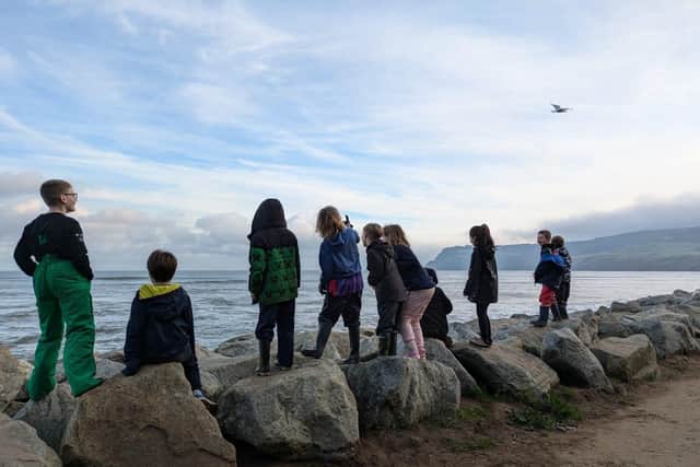Fylingdales teacher Emily Dunn, who leads the Beach School sessions, said the children's reaction has been "really positive", and that the school plans to continue the sessions all through the year.