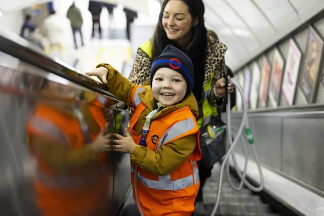 Having defied all expectations after being diagnosed with rare and life-threatening respiratory and heart conditions at birth, Henry was given his very own Transport for London uniform and was granted special access to King's Cross St Pancras Underground Station. Photo: David Parry/PA Wire