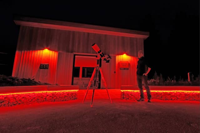 Astronomer Richard Darn at the Sutton Bank Star Hub which has announced more dark sky events for the public.