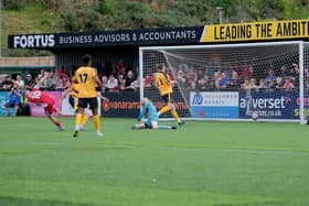 Scarborough Athletic competing in a home match.