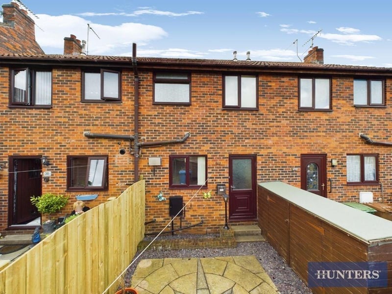 This two bedroom terraced house is for sale with Hunters for £120,000.