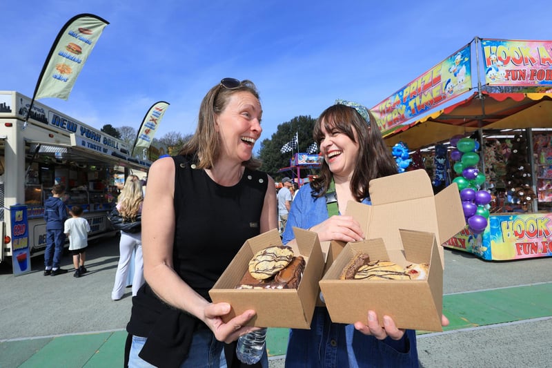Carey and Kirsty with their tasty treats.