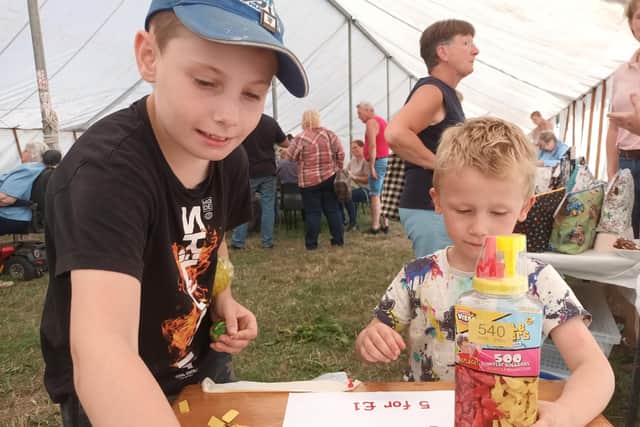 Youngsters having fun at Barnby Show.