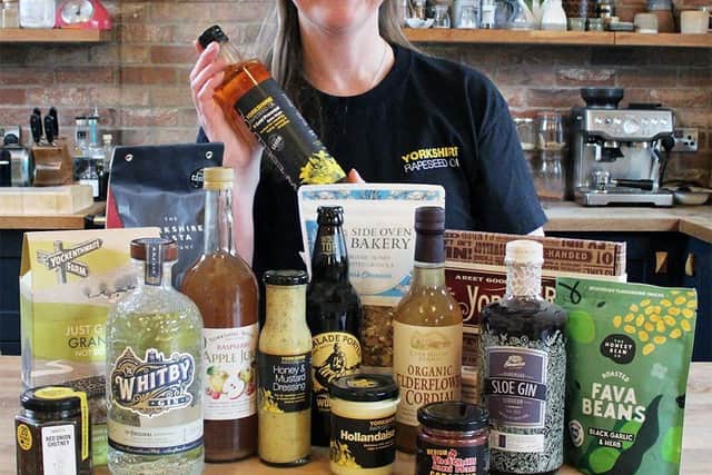 Jennie Palmer with a selection of the EAT Yorkshire products that are included in the promotion