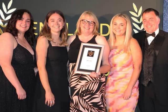 The team from the Sandside Cafe at Sandsend with their Best Cafe in East Yorkshire award.