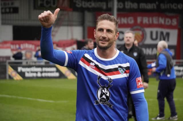 Whitby Town earned a crucial 3-2 win on the road at FC United of Manchester on Good Friday. Photo by Owen Cox