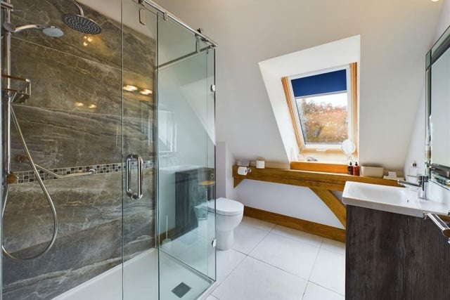 A contemporary shower room.