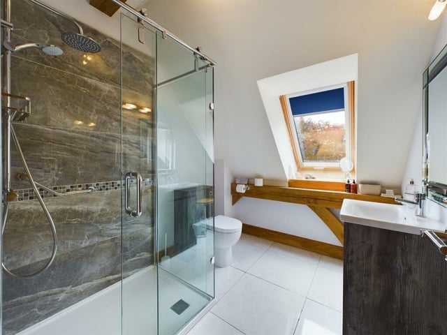 A contemporary shower room.