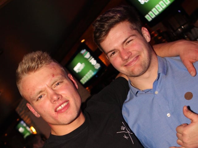 Dan and Tom in Blue Lounge.