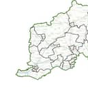 The proposed council ward boundaries.  Image courtesy of the Local Government Boundary Commission