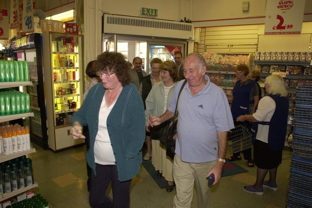 The first shoppers rush in to the Boyes sale in their quest to find a bargain.