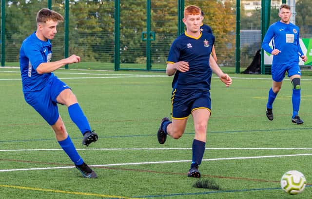 Jos Storr scored twice as Whitby Fishermen's Society lost 4-2 at home to Tockwith