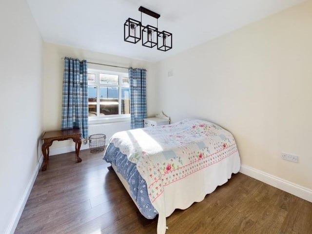 One of the double bedrooms within the bungalow.