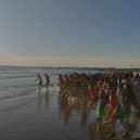 Brave souls ran into the North Sea in Bridlington for the annual Boxing Day tradition. Photo taken from video submitted by Steve White.