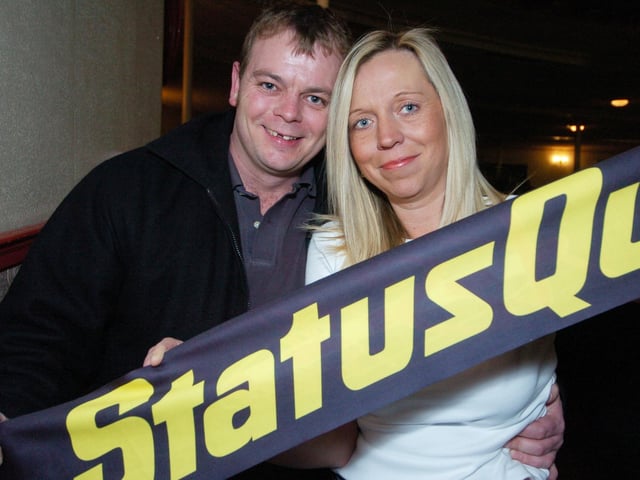 Alan and Nicky Gilbert, who travelled from Grimsby to see Status Quo at Scarborough.