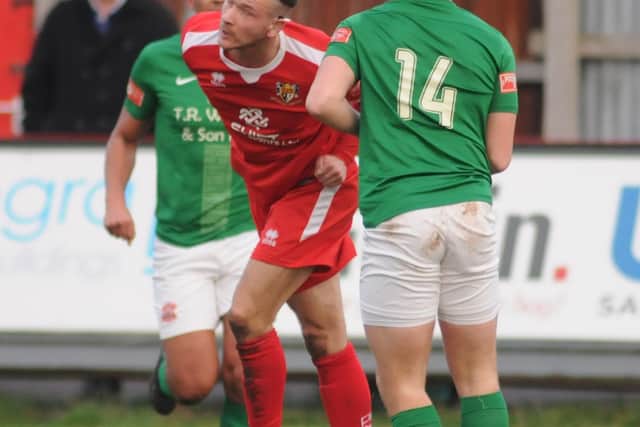 Joe Norton was on target for Bridlington Town in the 3-1 home loss against Lincoln United.