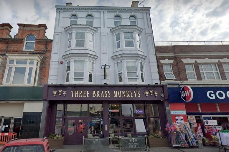 The Three Brass Monkeys is located on Prince Street. One Google Review said "Came in this pub in the day on Friday was really busy- the prices were excellent, drinks were excellent and the staff were polite. We had great weekend away and this pub was great! Five stars all round."