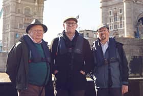 Paul 'Piglet' Middleton, right, alongside John Sergeant and Peter Davison.