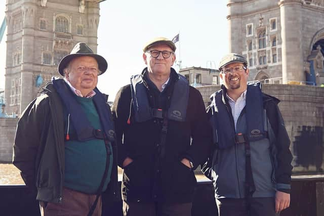 Paul 'Piglet' Middleton, right, alongside John Sergeant and Peter Davison.