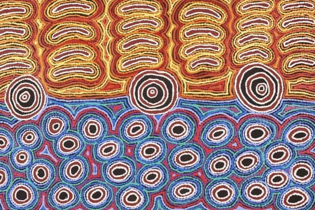 Lappi Lappi Jukurrpa (Lappi Lappi Dreaming), 2022, acrylic on canvas, 76 x 122 cm.