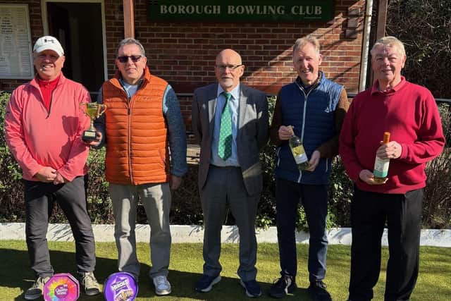 Stuart Sherburn and Barrie Watson won the Borough Bowling Club President’s Cup final against against David Longley and Jim Barr.