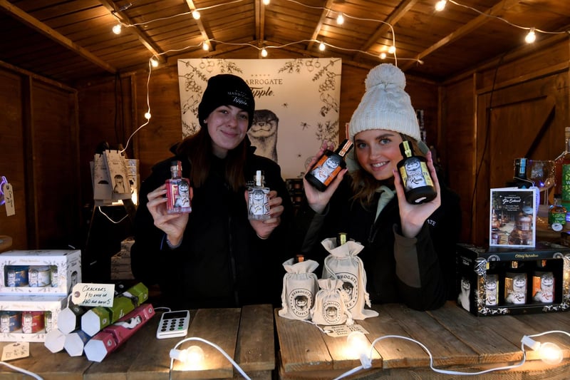 Cassie Green (right) and Molly Thompson from Harrogate Tipples pictured at the market.