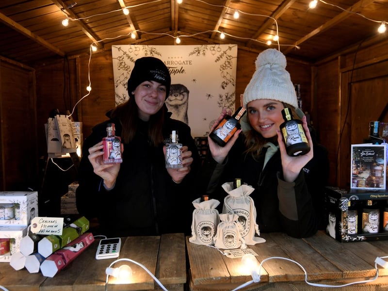 Cassie Green (right) and Molly Thompson from Harrogate Tipples pictured at the market.