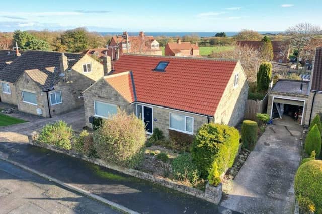 The front aspect of the detached chalet bungalow for sale in Fylingthorpe.
