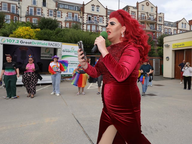 Getting the party started at the Pride Walk.