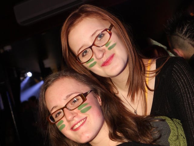 Bethanie and Jessie enjoying a girl's night in Blue Lounge.