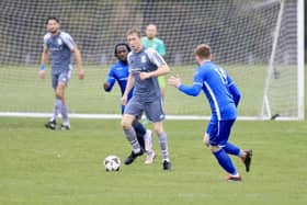 Bridlington Rovers Millau, grey kit, won 4-2 at home to North Cave.