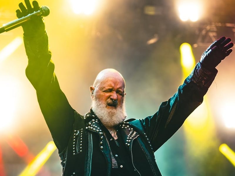 Judas Priest frontman Rob Halford. photo: Cuffe & Taylor