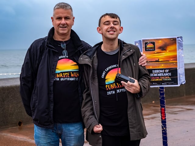 Two of the people taking part in the sunrise walk.