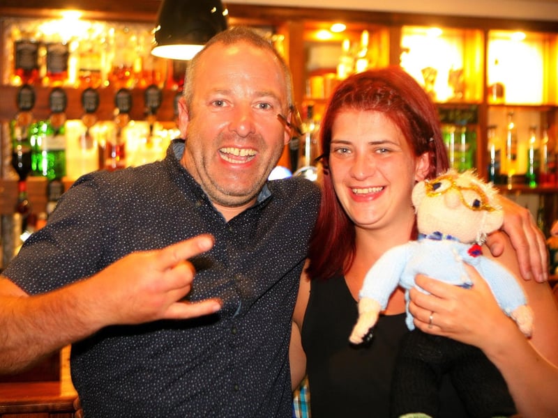 Damien and Kate soaking in the great atmosphere at The Commercial