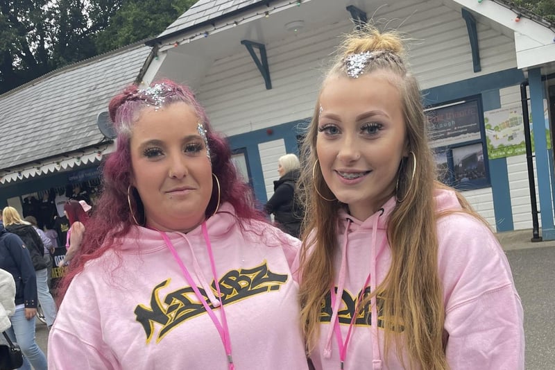 N-Dubz fans on their way into the Scarborough concert.