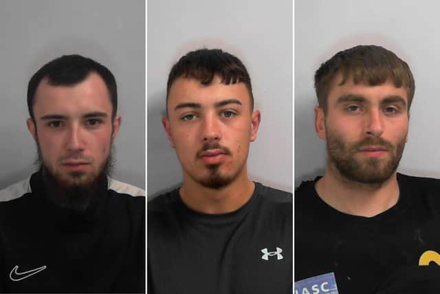 Connor Taylor, Bradley Taylor and Aaron Griffiths were sentenced at York Crown Crown