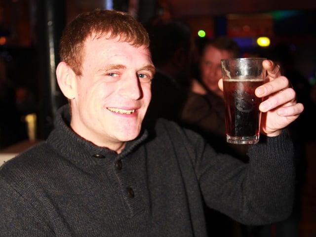 Tom from Lancashire enjoying a cheeky drink in Blue Lounge.