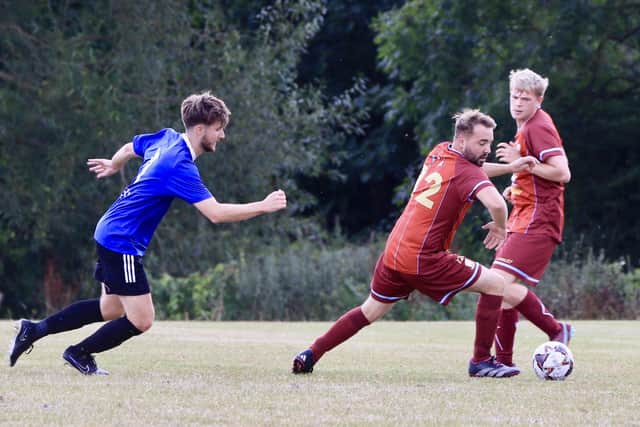 Bridlington Rovers Reserves in action in the 2-2 home draw against Flamborough. PHOTO BY TCF PHOTOGRAPHY