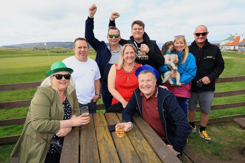 Celebrating a great day one the pub crawl. picture: Richard Ponter