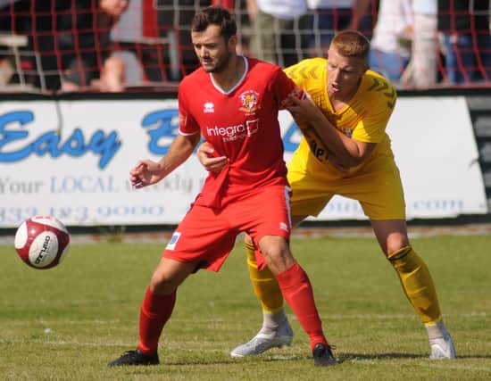 Lewis Dennison opened the scoring for Bridlington Town in the win against Beverley Town