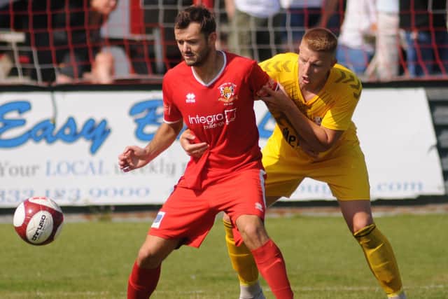 Lewis Dennison opened the scoring for Bridlington Town in the win against Beverley Town