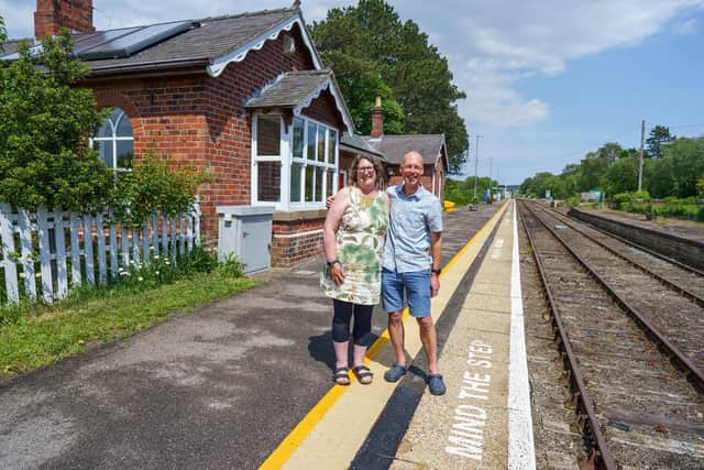 Tim Hill, 58, his wife Elly, 54, and their three children moved to the £280,000 converted four-bedroom bungalow at Battersby station on the Esk Valley Line in North Yorkshire.