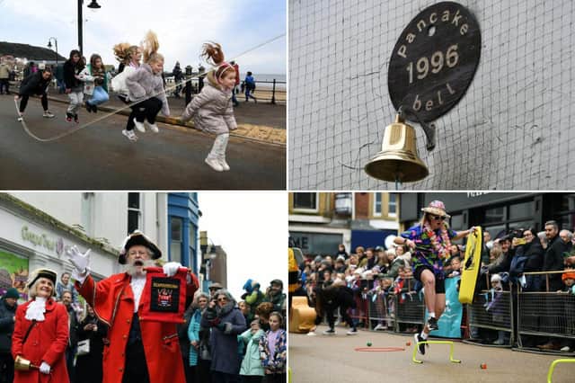 Here are 35 pictures from Scarborough's Skipping Day and Pancake Races celebrations.