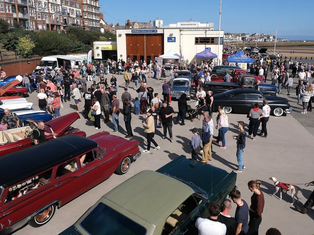 A variety of vintage cars were on show on Bridlington's seafront.