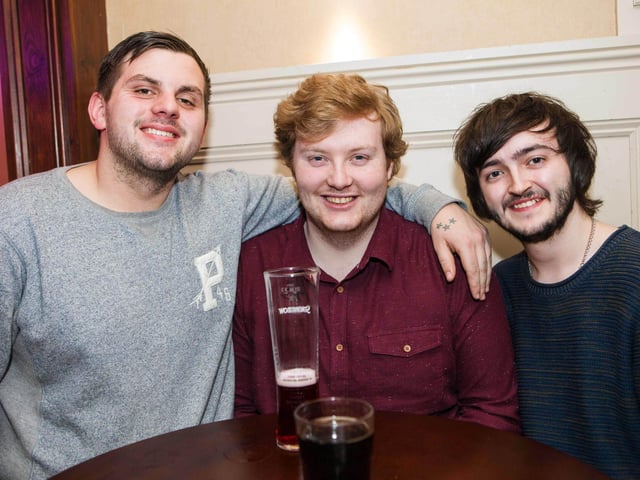 Jack, Steve and Louis find a quiet corner in Bar2B.