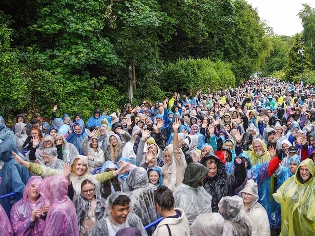 No dampening the spirits of the Jess Glynne fans at the Open Air Theatre.