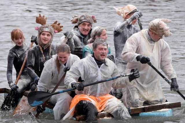 Scarborough Boxing Day Raft Race fun