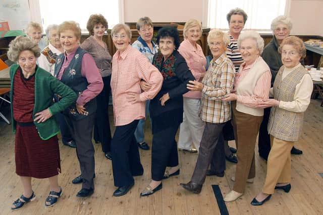 Line dancing at Bempton Methodist Church in 2003. (PA0342-20d)